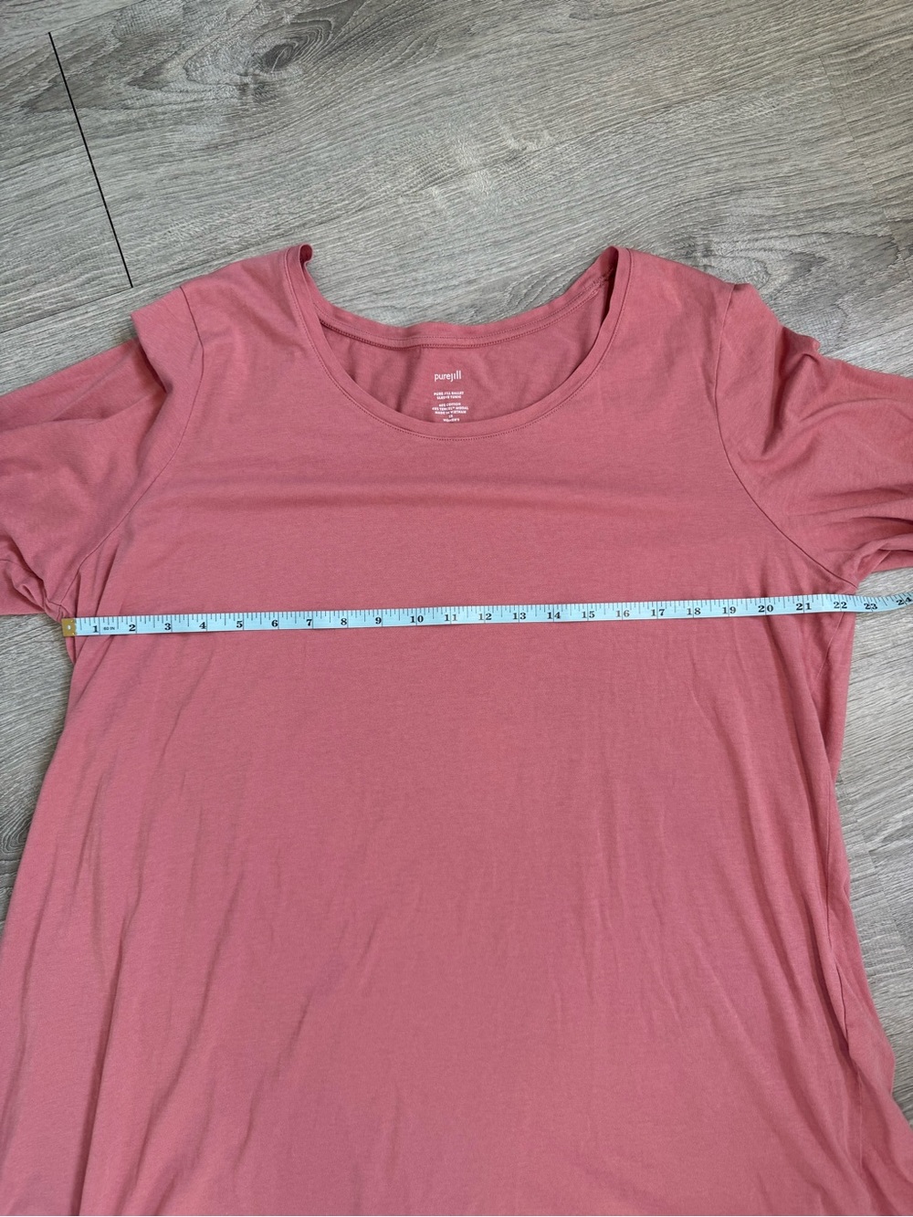 Pure Jill Scoop Neck "Ballet Sleeve Tunic" in Dusty Rose Pink - basic top - Picture 4 of 5